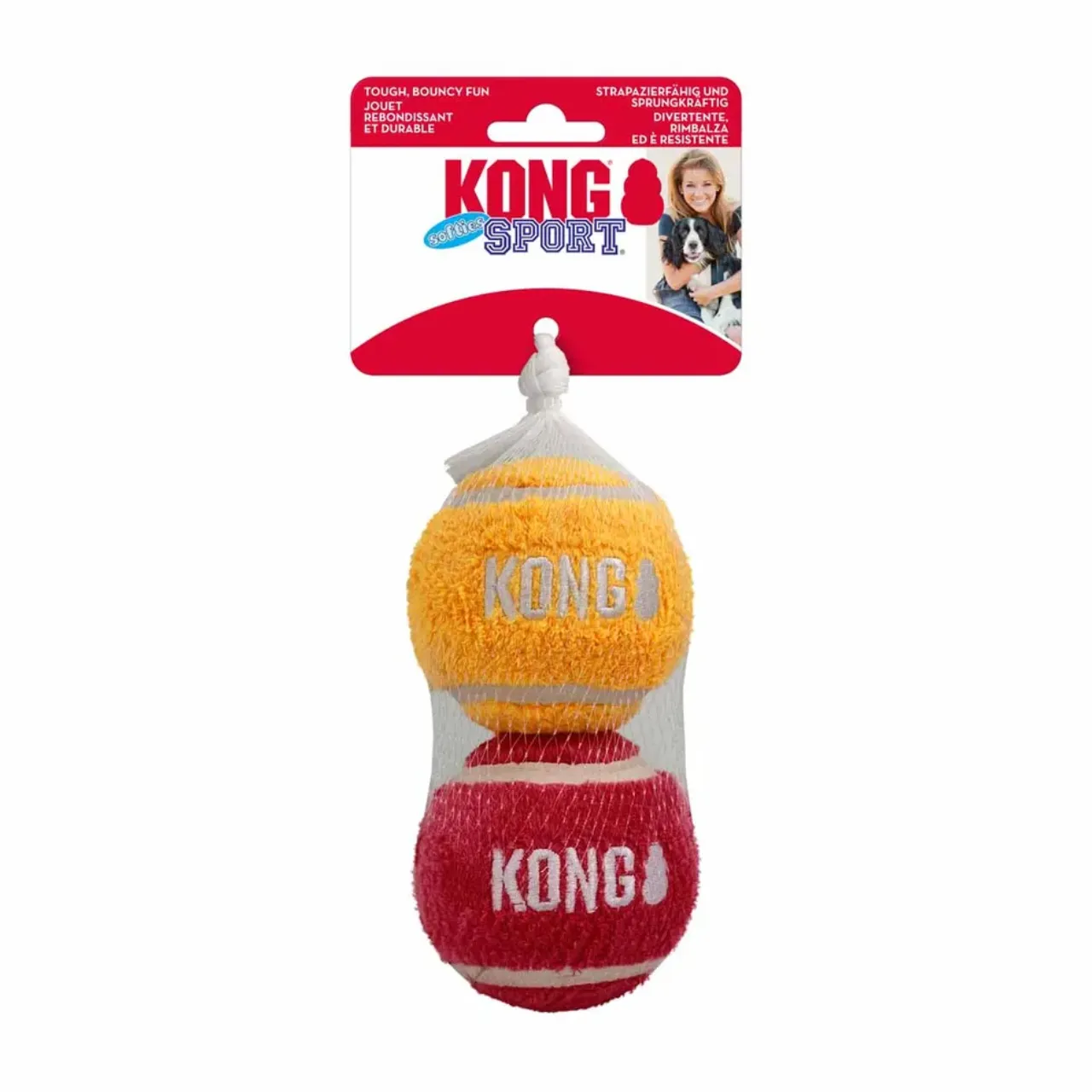 KONG Sport Softies bolde med fleeceoverflade L 2 stk Ø7,5 cm